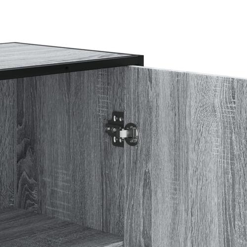 Skab 68x35x139 cm konstrueret træ grå sonoma-eg