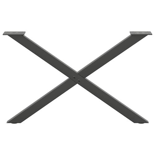 Sofabordben X-formet 2 stk 70x(42-43) cm stål antracitgrå