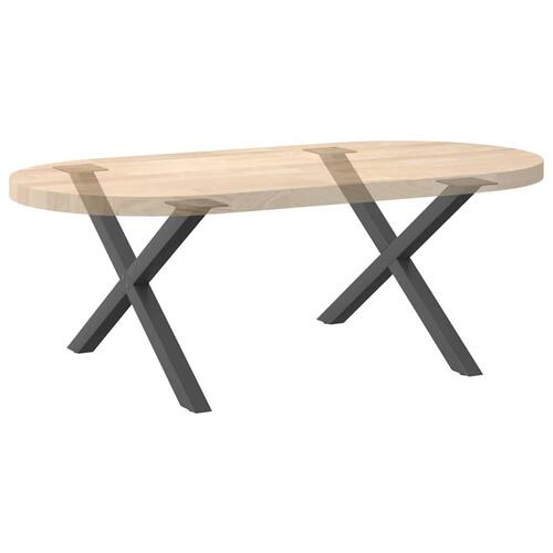 Sofabordben X-formet 2 stk 70x(42-43) cm stål antracitgrå