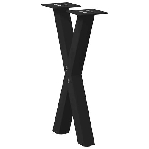 Sofabordben X-formet 2 stk 28x(42-43) cm stål sort