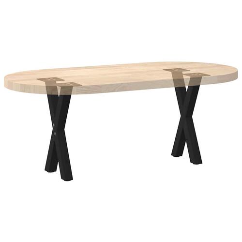 Sofabordben X-formet 2 stk 28x(42-43) cm stål sort