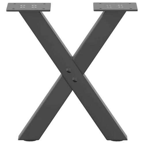 Sofabordben X-formet 2 stk 40x(30-31) cm stål antracitgrå