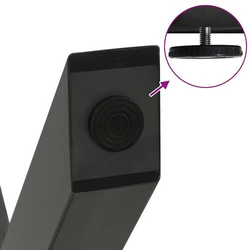 Sofabordben X-formet 2 stk 40x(30-31) cm stål antracitgrå