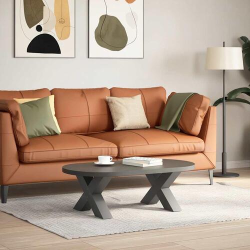 Sofabordben X-formet 2 stk 50x(30-31) cm stål antracitgrå