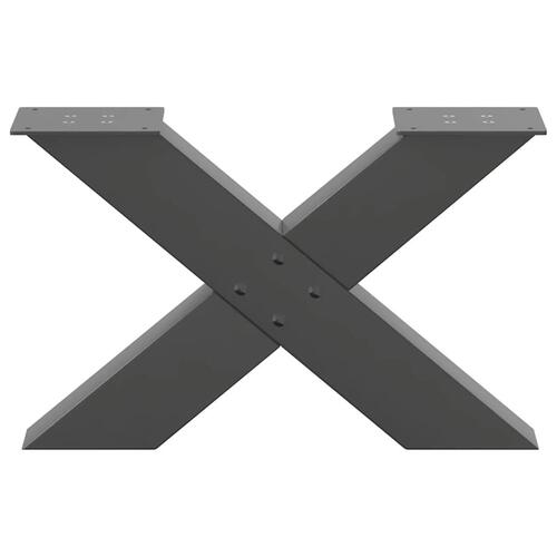 Sofabordben X-formet 2 stk 50x(30-31) cm stål antracitgrå