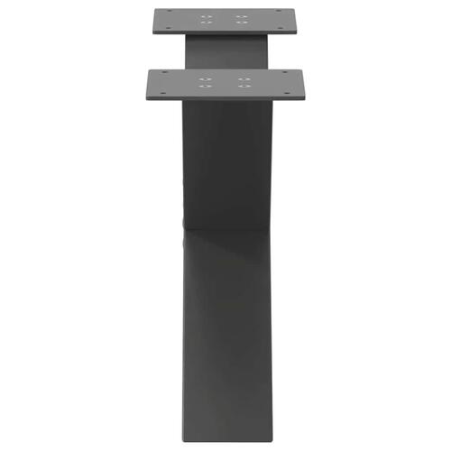 Sofabordben X-formet 2 stk 50x(30-31) cm stål antracitgrå