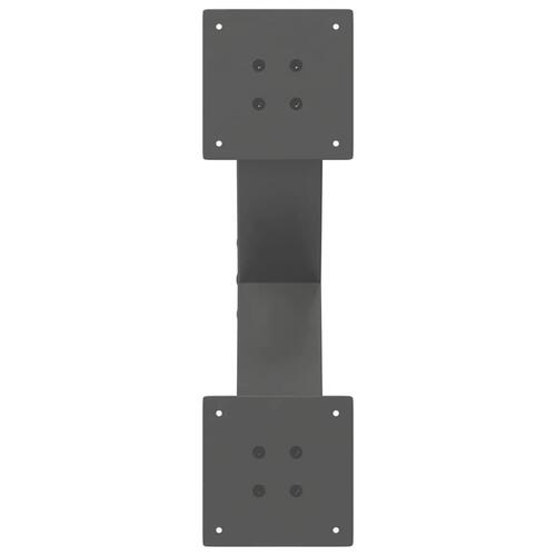 Sofabordben X-formet 2 stk 50x(30-31) cm stål antracitgrå