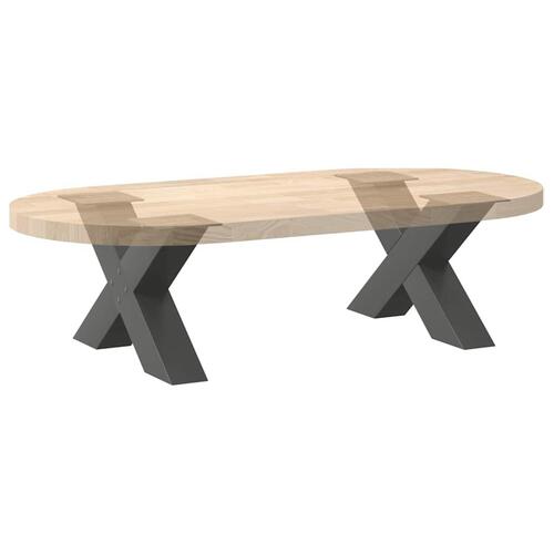 Sofabordben X-formet 2 stk 50x(30-31) cm stål antracitgrå