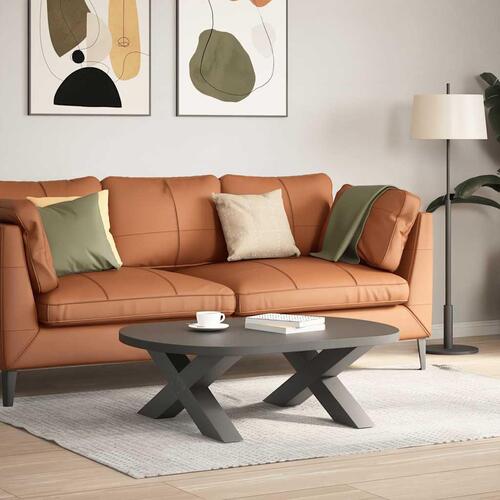 Sofabordben X-formet 2 stk 70x(30-31) cm stål antracitgrå