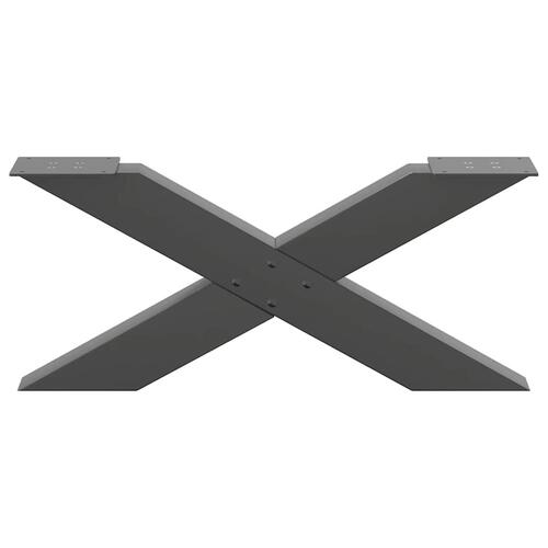 Sofabordben X-formet 2 stk 70x(30-31) cm stål antracitgrå