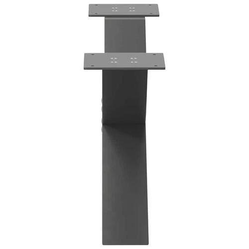 Sofabordben X-formet 2 stk 70x(30-31) cm stål antracitgrå