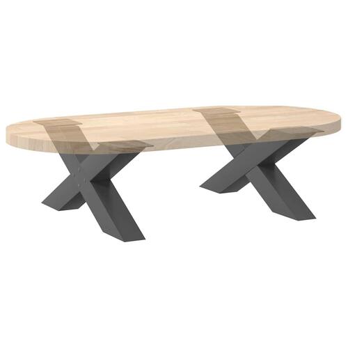 Sofabordben X-formet 2 stk 70x(30-31) cm stål antracitgrå