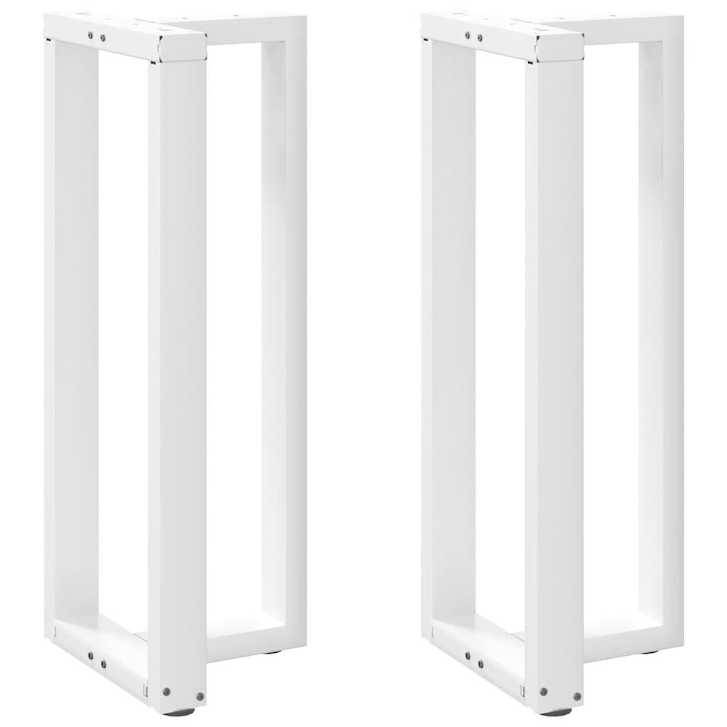 Barbordsben T-formet 2 stk 40x35x(100-101) cm stål hvid