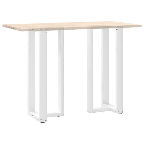 Barbordsben T-formet 2 stk 40x35x(100-101) cm stål hvid