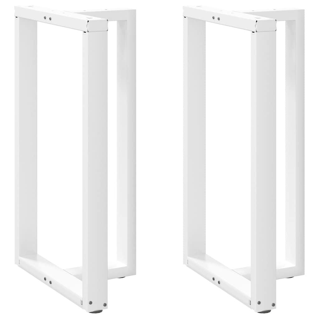 Barbordsben T-formet 2 stk 60x35x(100-101) cm stål hvid