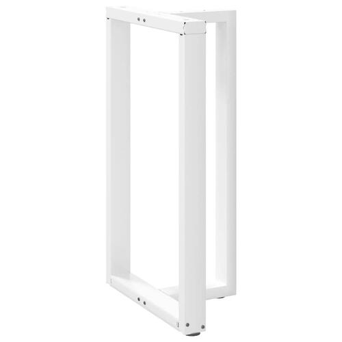 Barbordsben T-formet 2 stk 60x35x(100-101) cm stål hvid