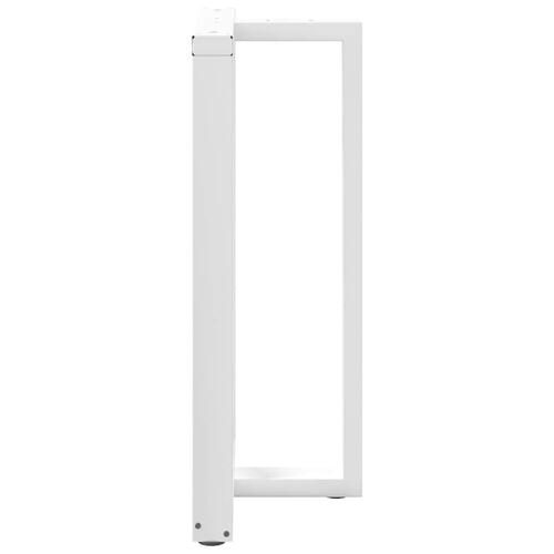 Barbordsben T-formet 2 stk 60x35x(100-101) cm stål hvid