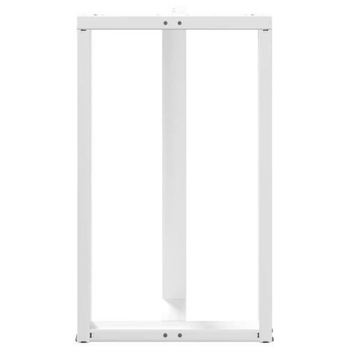 Barbordsben T-formet 2 stk 60x35x(100-101) cm stål hvid