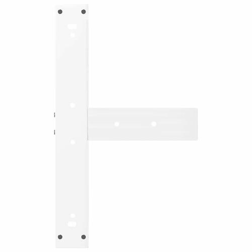 Barbordsben T-formet 2 stk 60x35x(100-101) cm stål hvid