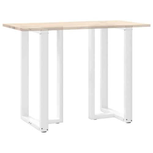Barbordsben T-formet 2 stk 60x35x(100-101) cm stål hvid