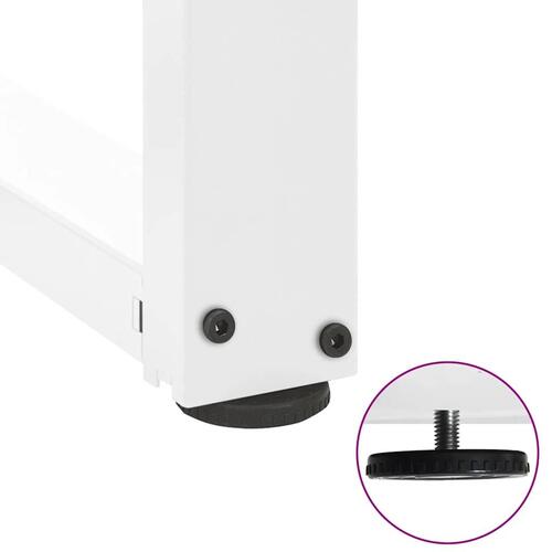 Barbordsben T-formet 2 stk 60x35x(100-101) cm stål hvid