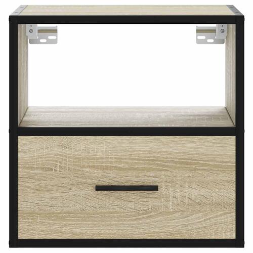 Væghængt sengebord 40x31x39,5 cm sonoma-eg