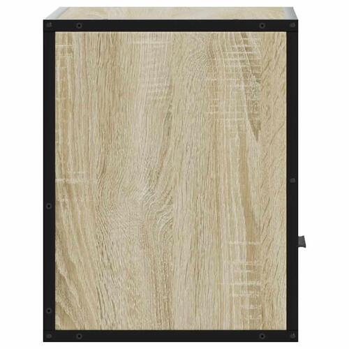 Væghængt sengebord 40x31x39,5 cm sonoma-eg