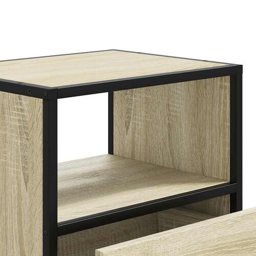 Væghængt sengebord 40x31x39,5 cm sonoma-eg