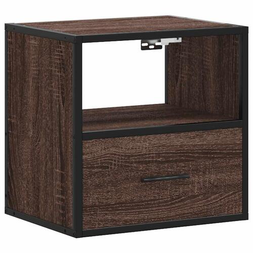 Væghængte sengeborde 2 stk. 40x31x39,5 cm brun egetræsfarve