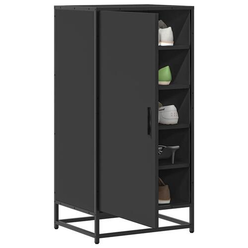 Skostativ 48x38x97,5 cm konstrueret træ sort