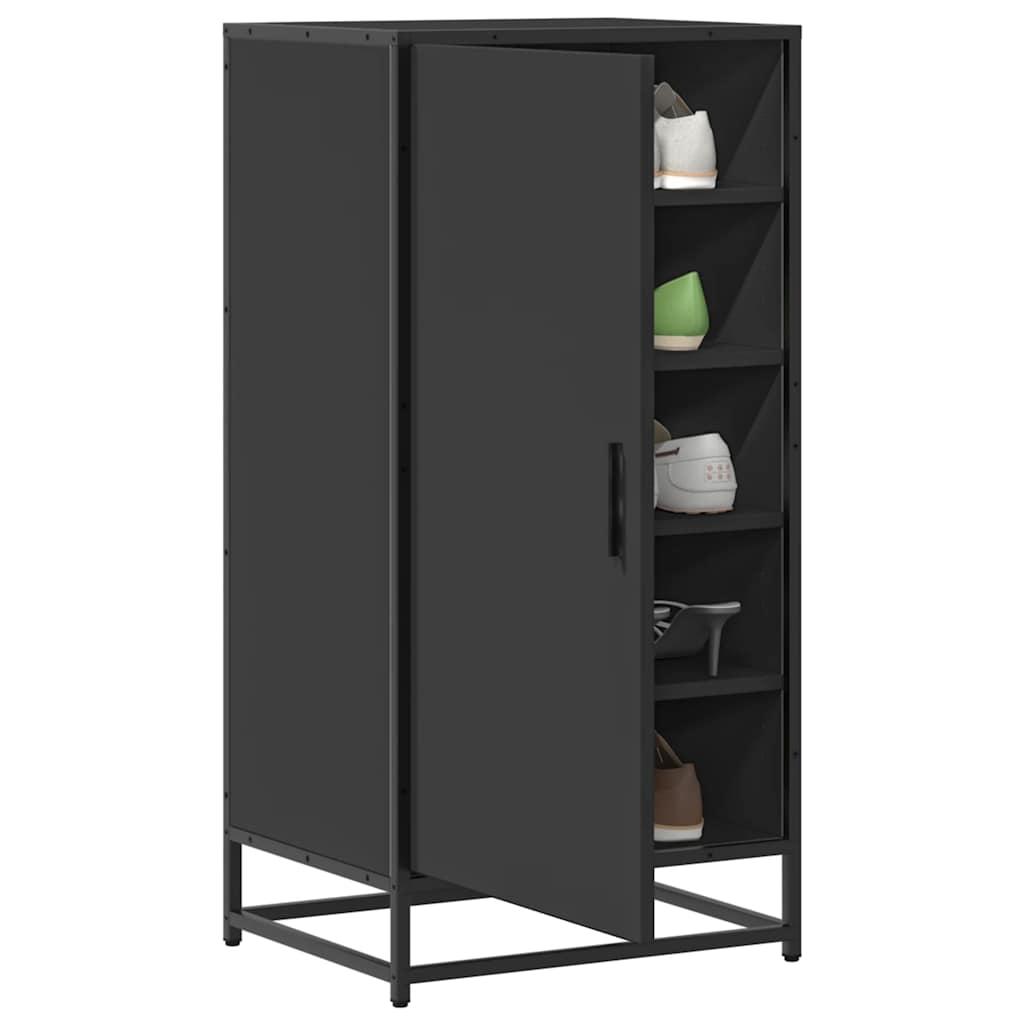 Skostativ 48x38x97,5 cm konstrueret træ sort