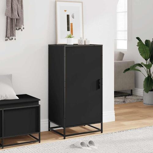 Skostativ 48x38x97,5 cm konstrueret træ sort