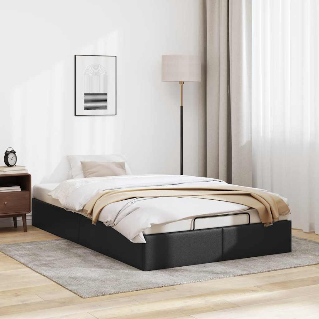 Osmannisk sengeramme uden madras 120x200 cm kunstlæder sort billede