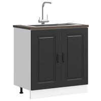 Underskab til vask Kalmar 80x46x81,5 cm konstrueret træ sort