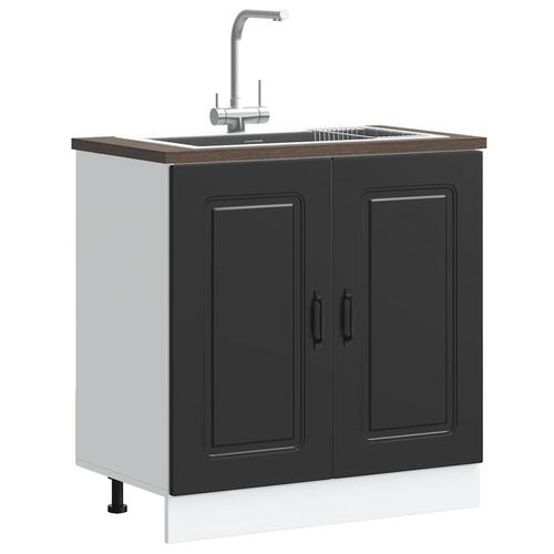 Underskab til vask Kalmar 80x46x81,5 cm konstrueret træ sort