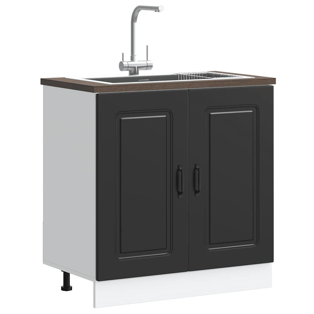Underskab til vask Kalmar 80x46x81,5 cm konstrueret træ sort