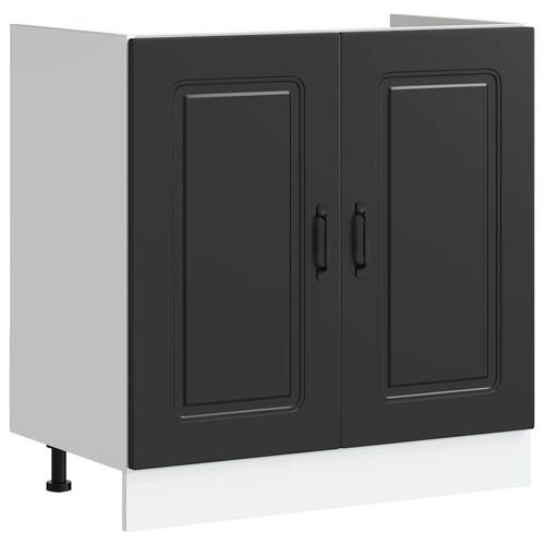 Underskab til vask Kalmar 80x46x81,5 cm konstrueret træ sort