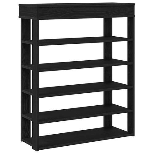 Skostativ 80x30x98 cm konstrueret træ sort