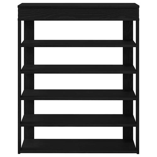 Skostativ 80x30x98 cm konstrueret træ sort