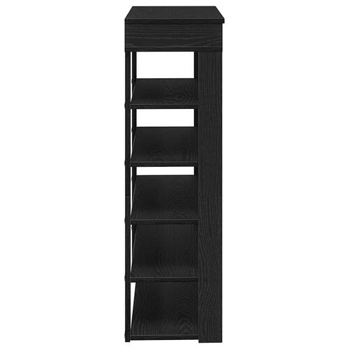 Skostativ 80x30x98 cm konstrueret træ sort