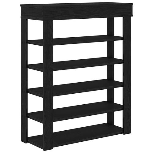 Skostativ 80x30x98 cm konstrueret træ sort