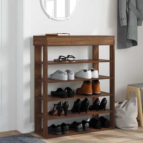 Skoreol 80x30x98 cm konstrueret træ brun egetræsfarve