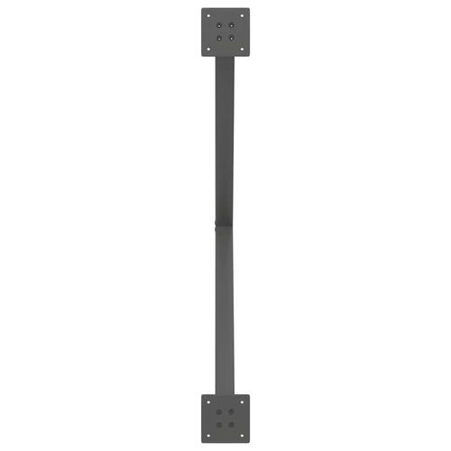 Spisebordsben X-formet 2 stk. 90x(72-73) cm stål antracitgrå