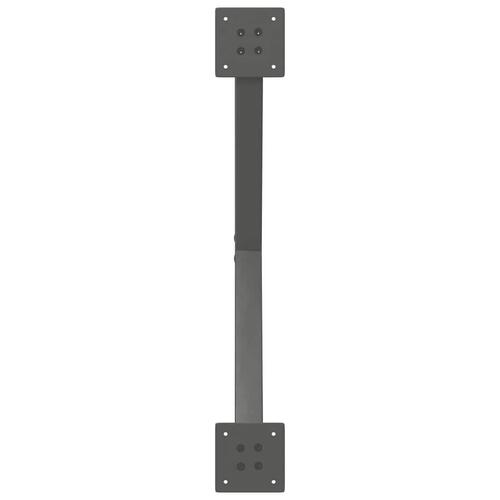 Spisebordsben X-formet 2 stk. 70x(72-73) cm stål antracitgrå