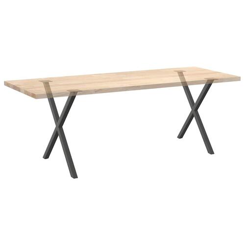 Spisebordsben X-formet 2 stk. 70x(72-73) cm stål antracitgrå
