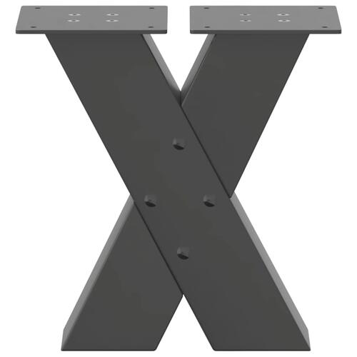 Sofabordben X-formet 2 stk 30x(30-31) cm stål antracitgrå