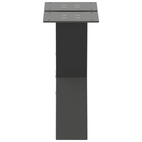 Sofabordben X-formet 2 stk 30x(30-31) cm stål antracitgrå