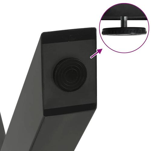Sofabordben X-formet 2 stk 30x(30-31) cm stål antracitgrå