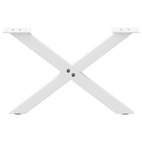 Sofabordben X-formet 2 stk 50x(30-31) cm stål hvid