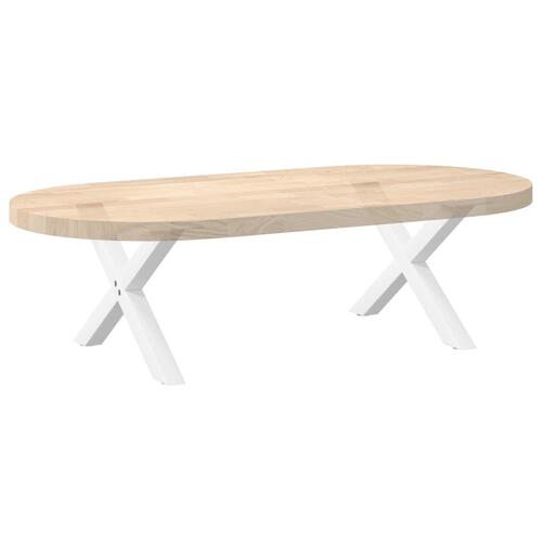 Sofabordben X-formet 2 stk 50x(30-31) cm stål hvid